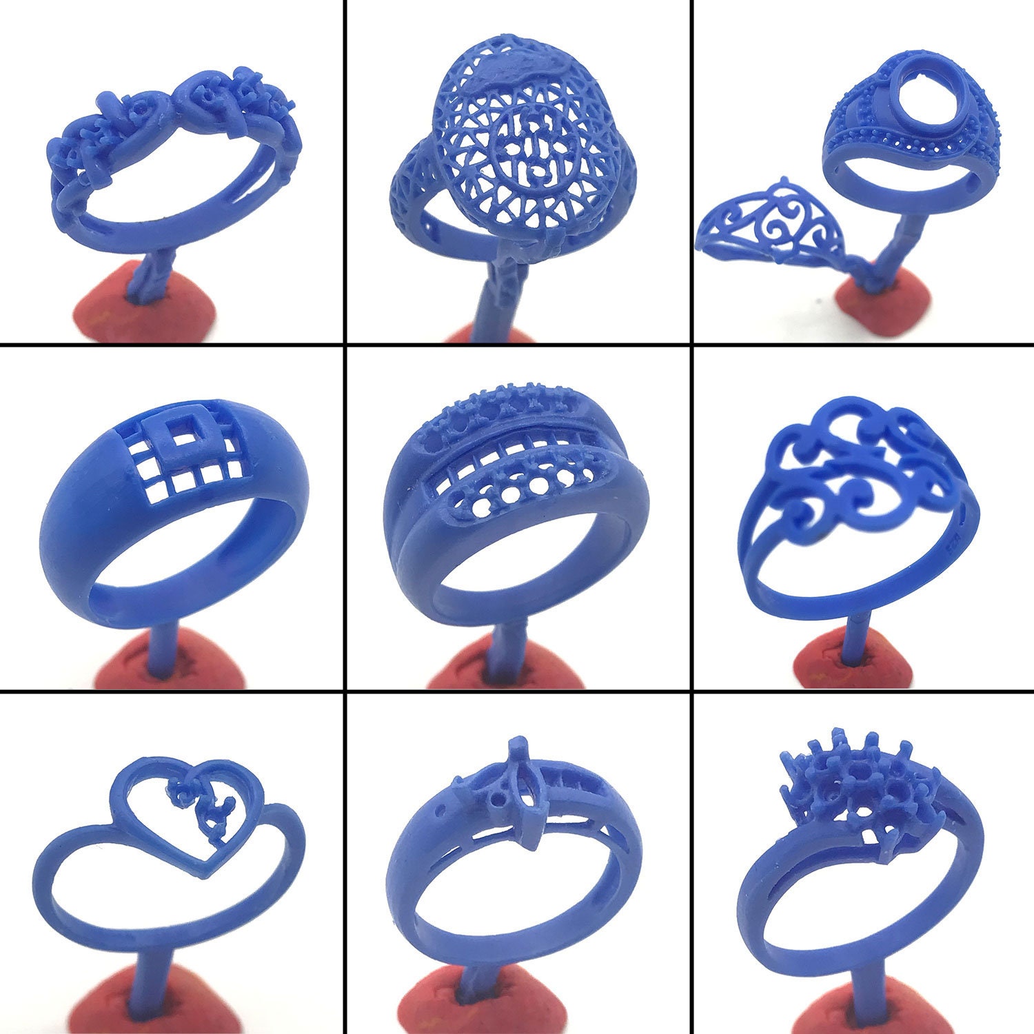 9PC Lost Wax Casting Supplies Ring Molds Patterns Jewelry Etsy