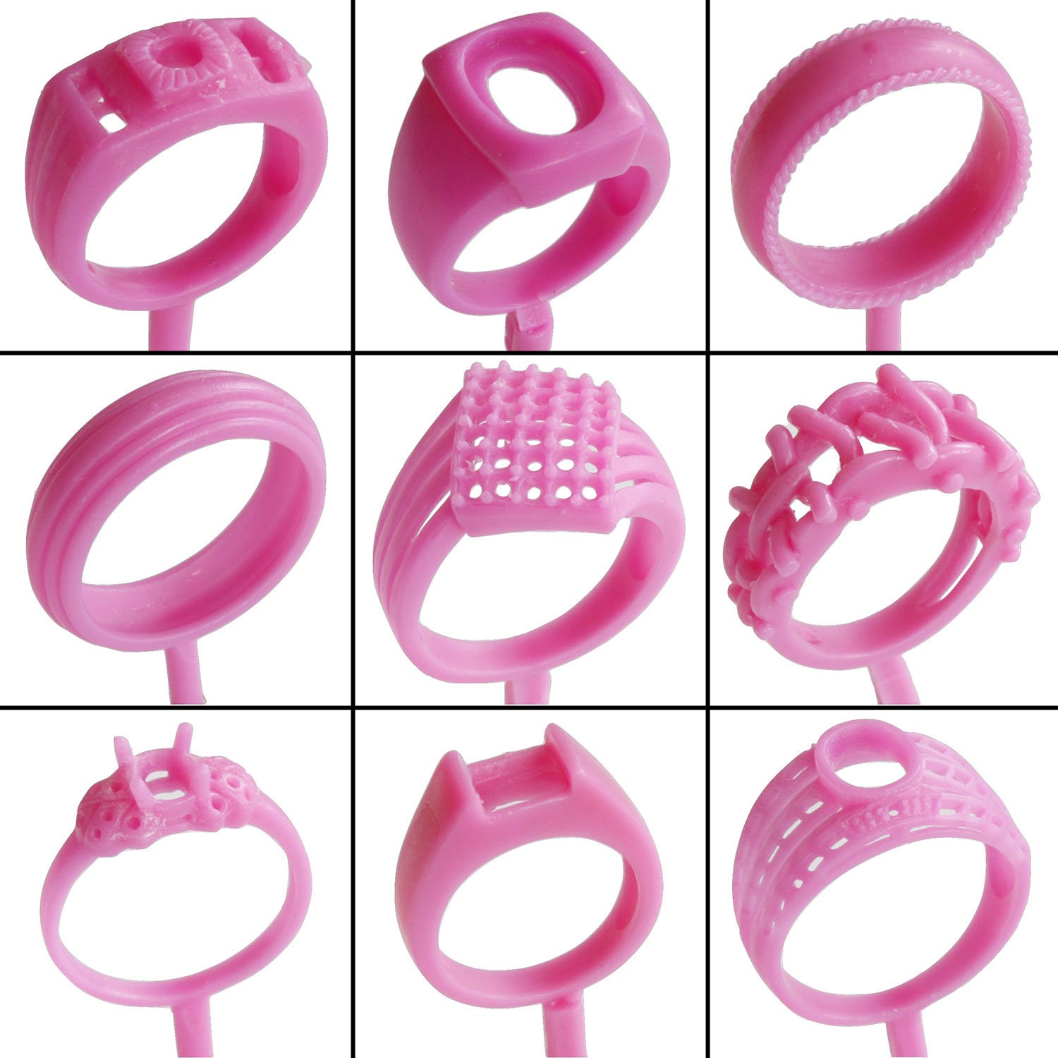 9PC Lost Wax Casting Supplies Ring Molds Patterns Jewelry Making