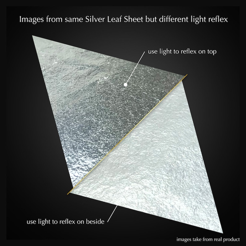 Genuine Edible Silver Leaf Sheets Goldleafking 30 Sheets 2.0 Inches