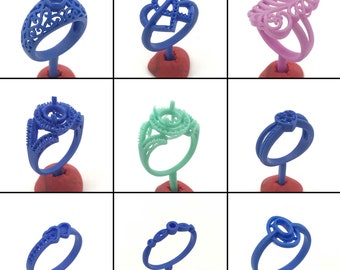 9PC Set Ring Wax Casting - Gloria of the Queen Wax Patterns Molds Lost Wax Casting WRB263 NEW