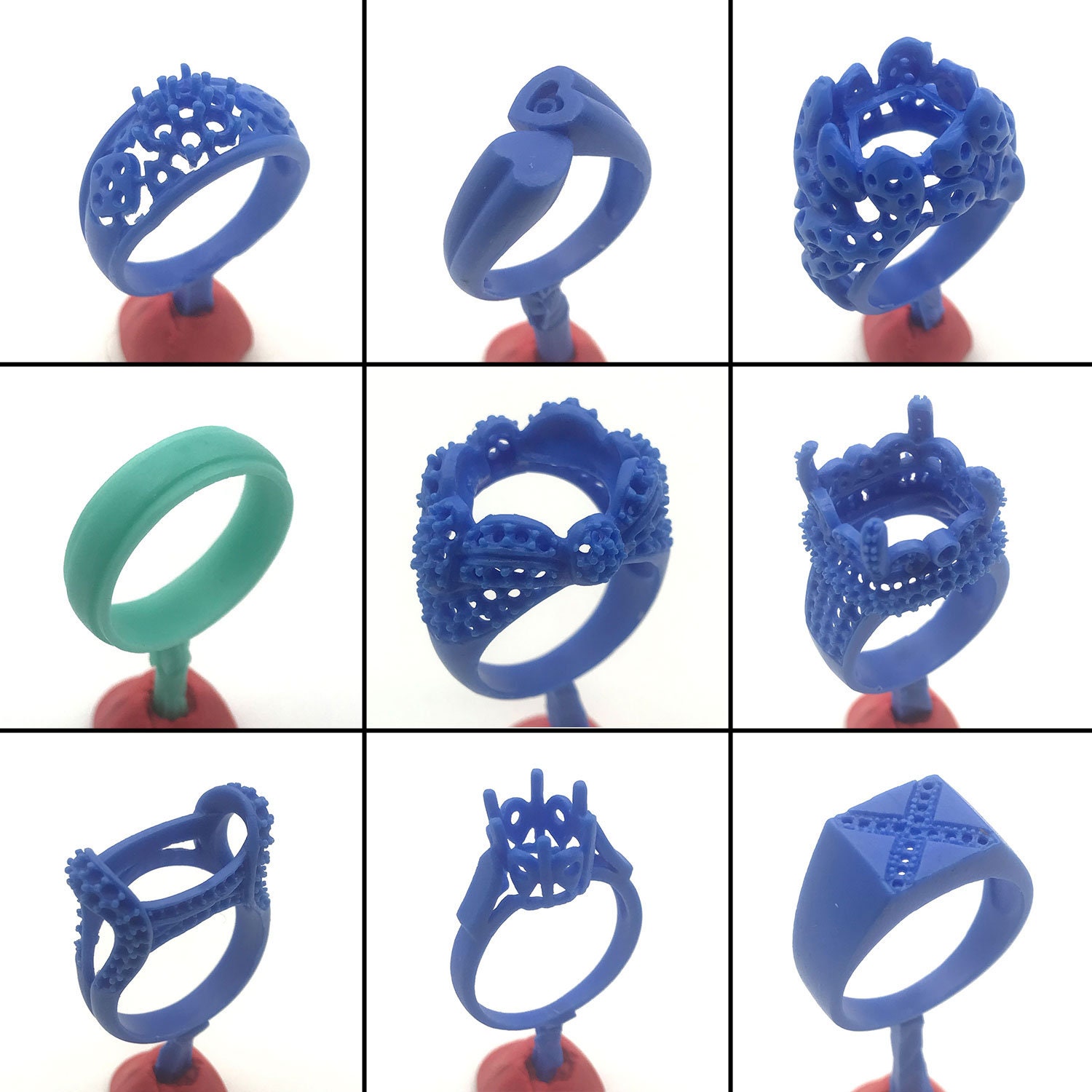 Buy Ring Lost Wax Casting Jewelry Molds 9PC Set WRB194 Takrut Gems