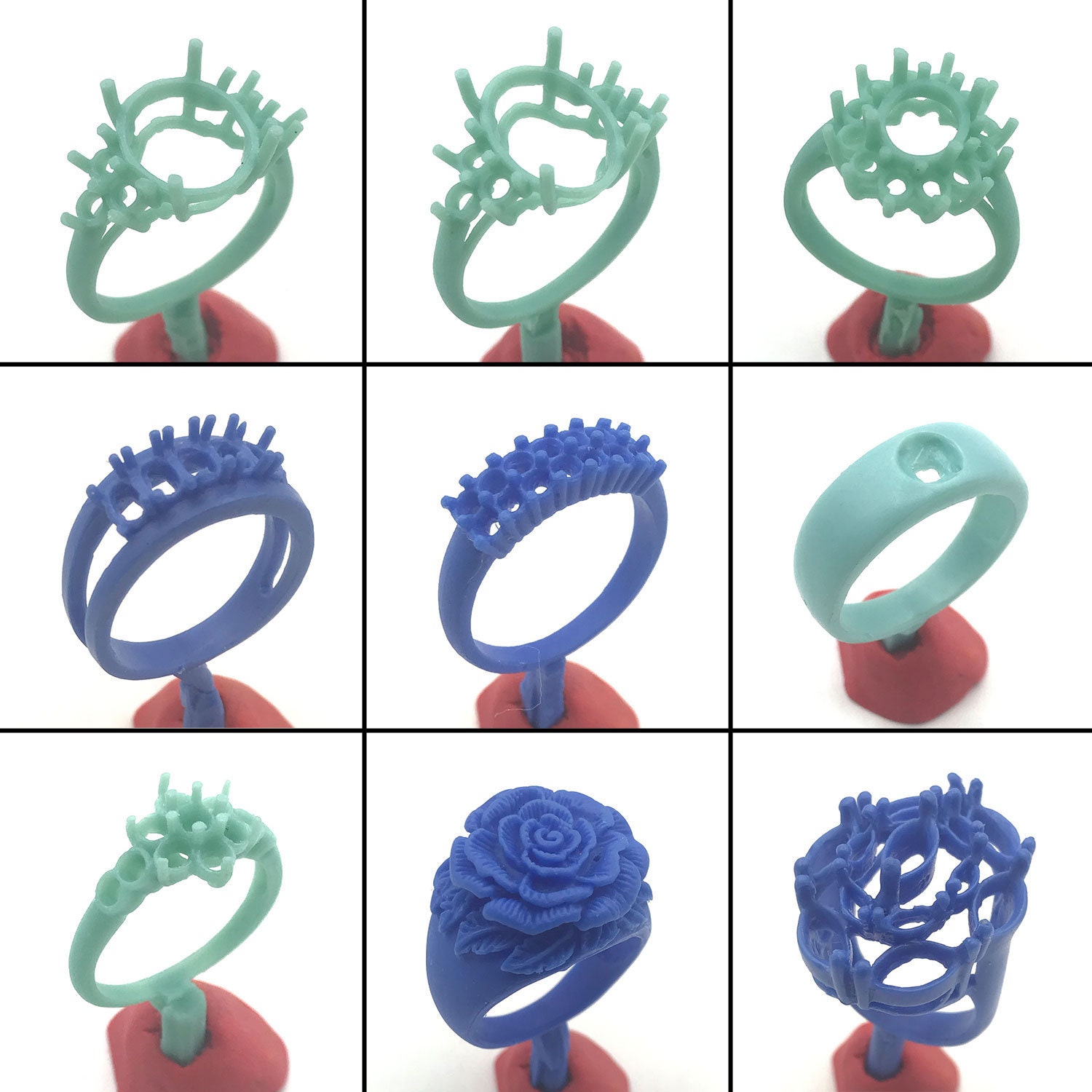 9PC Lost Wax Casting Ring Molds Patterns for Jeweler Artisan Etsy