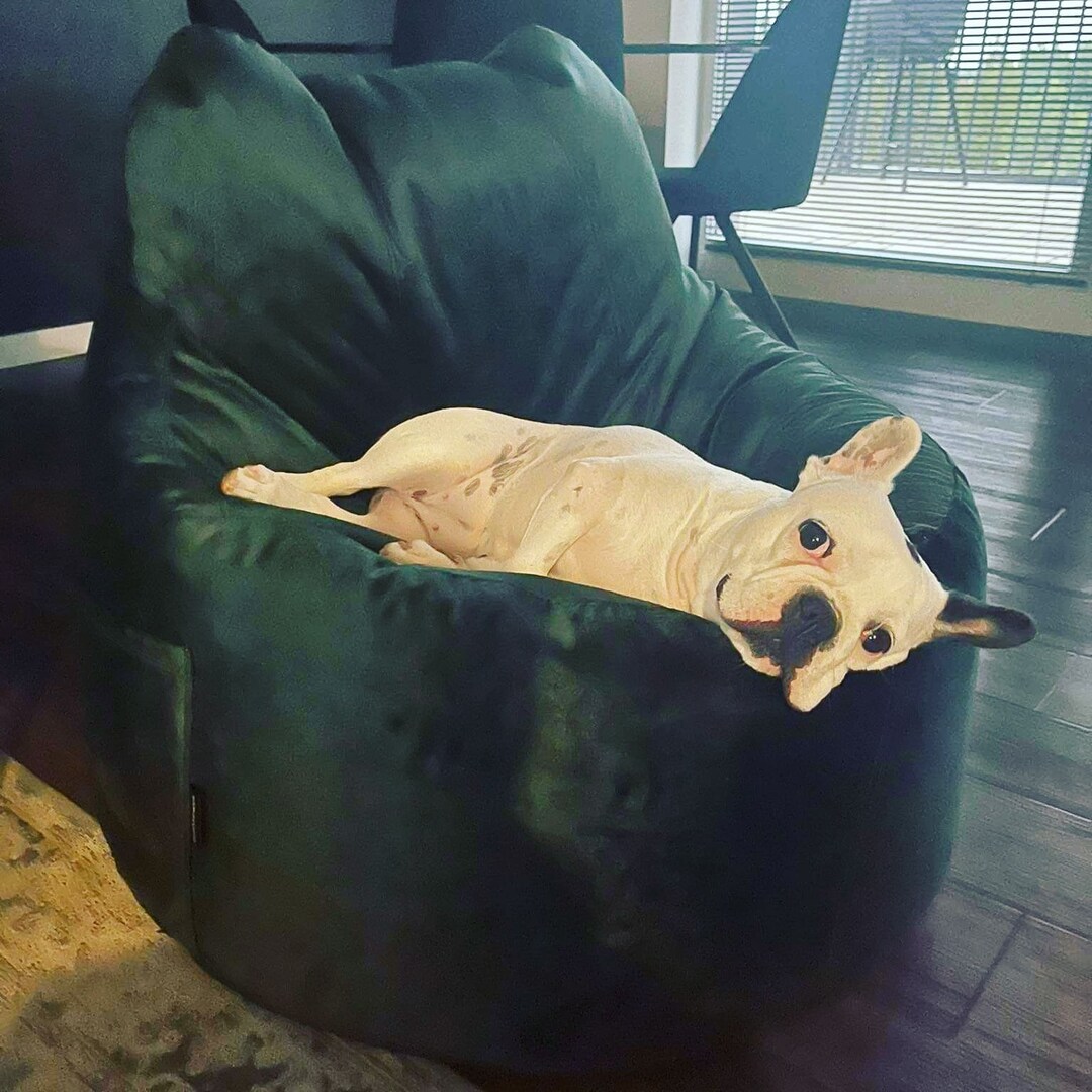 Velour Bean Bag Chair Inner and Outer Bags With Zippers Etsy