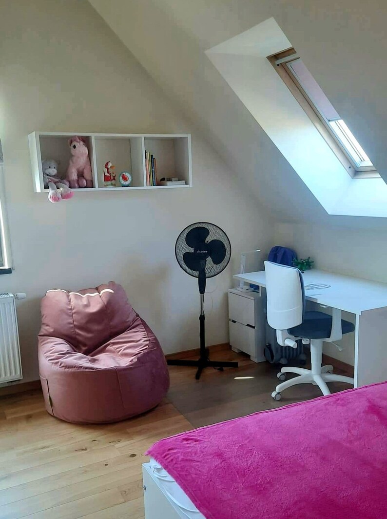 Velour Bean Bag Chair Inner and Outer Bags With Zippers Etsy