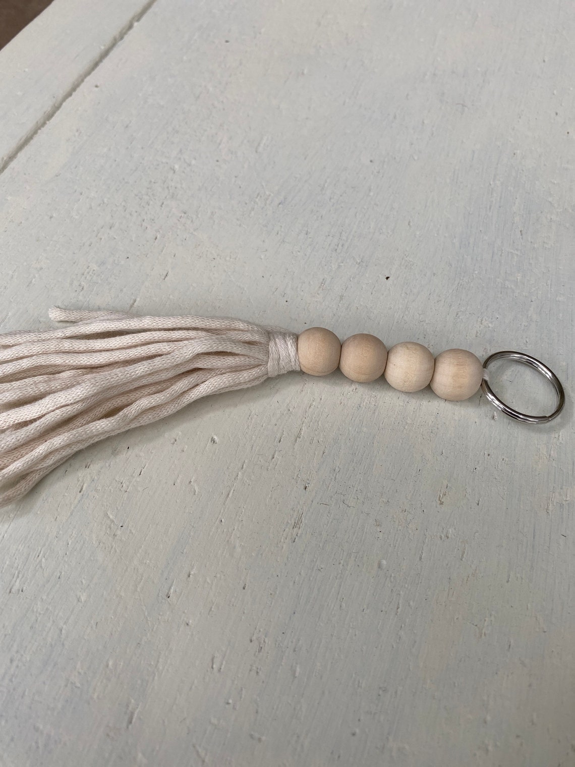 Wooden ball keychain Etsy