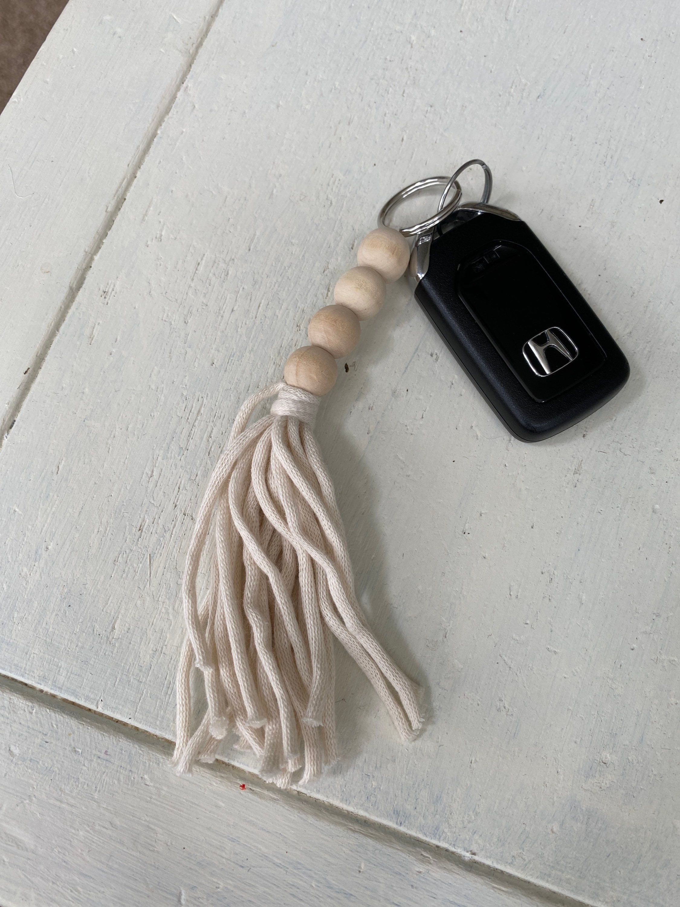 Wooden ball keychain Etsy