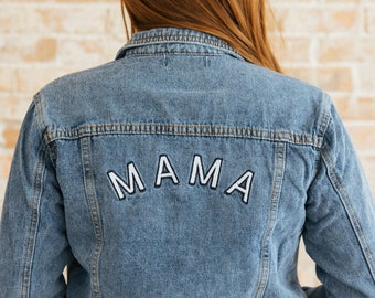 Blue Denim Mama Jacket | New Mama Jean Jacket | Stylish Mom