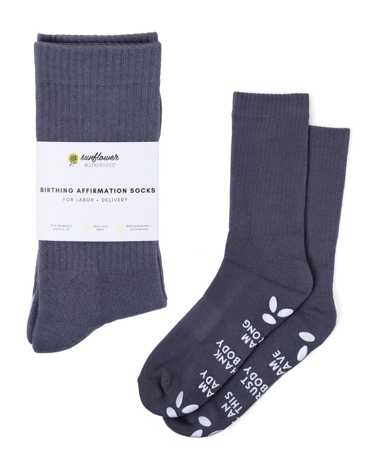 Birthing Affirmation Hospital Socks for Labor Delivery Non Slip