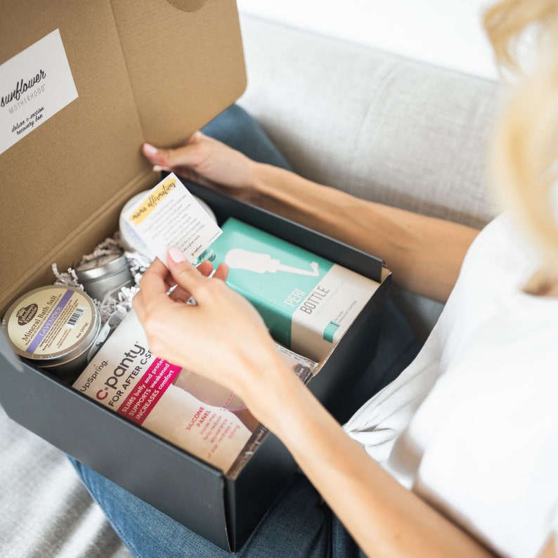 Deluxe Csection Recovery Box Postpartum Care Package Baby Etsy