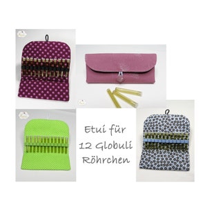 Globuli Etui Blumenstoff grün / Reiseapotheke Globuli blau / Medikamententasche Homöopathie / Globuli Aufbewahrung  / Heilpraktiker Tasche