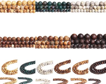 Gemstone Beads Matte Agate Beads Genuine Stone Beads Round Shaped Beads Brown Stone Beads 35 Premium Round Tibetan Agate Beads 10mm
