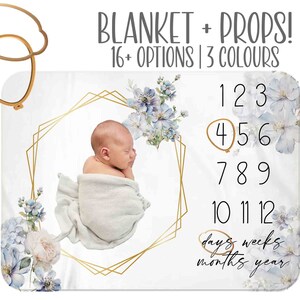 Monthly Milestone,Baby Girl, Milestone Blanket, Personalized Blanket, Baby Blanket,  Custom Baby Blanket, Baby Name blanket, Growth Blanket