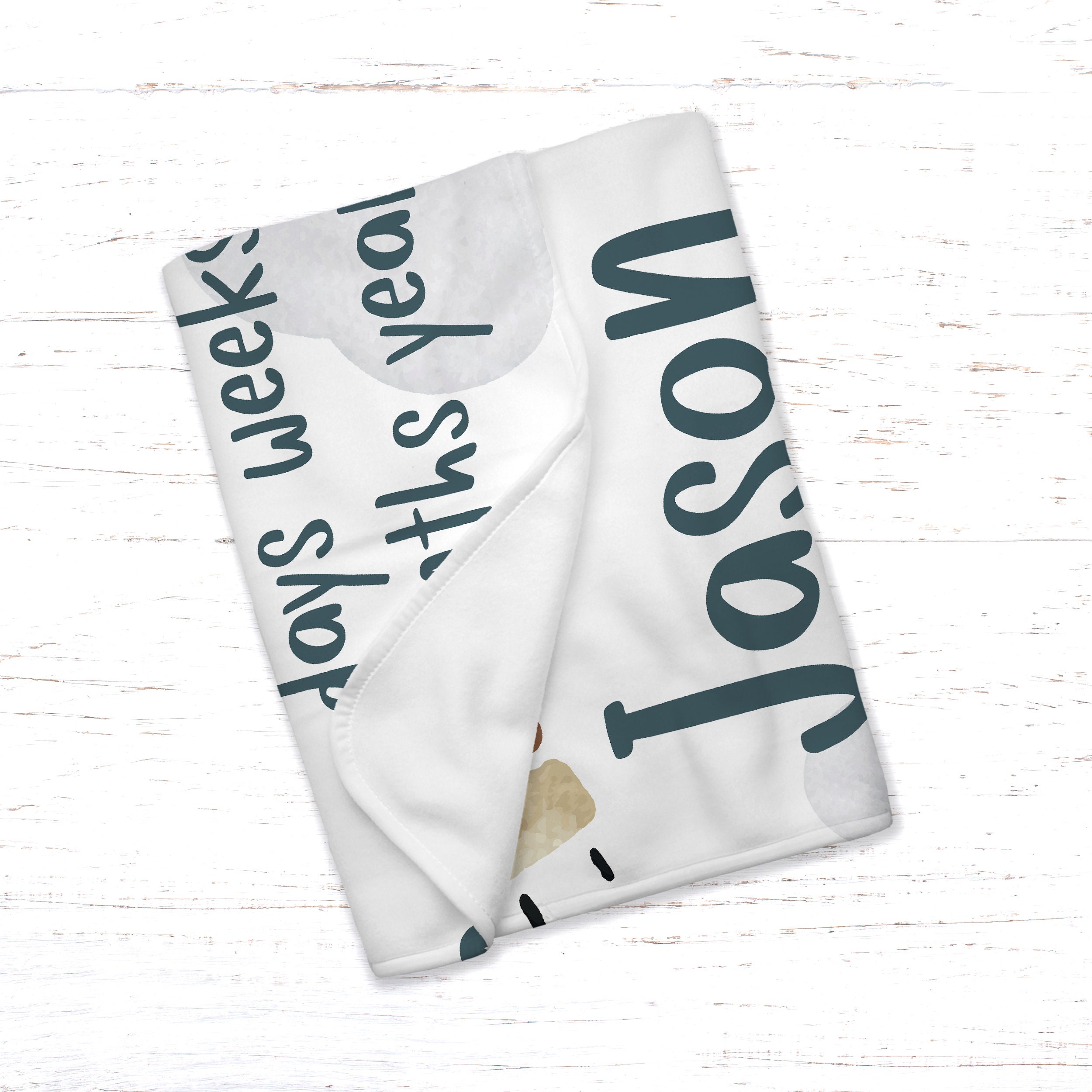 Baby Boy Milestone Blanket, Boy Month Blanket, rainbow, Premium baby