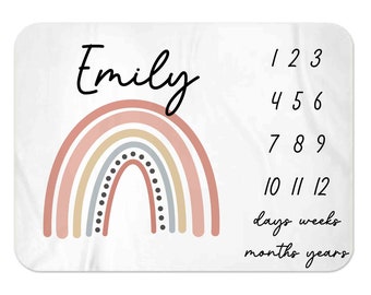 Baby Girl, Milestone Blanket, Personalized Blanket, Baby Blanket, Monthly Milestone, Custom Baby Blanket, Baby Name blanket, Growth Blanket