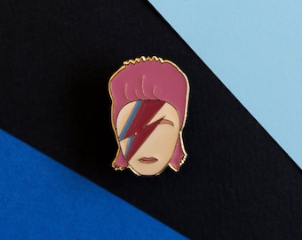 Stardust Bowie Enamel Pin