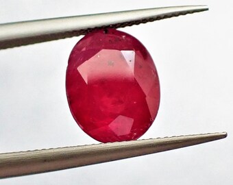 Ruby Unheated 9 X 7 MM Certified - 2.87 Ct - Etsy Canada