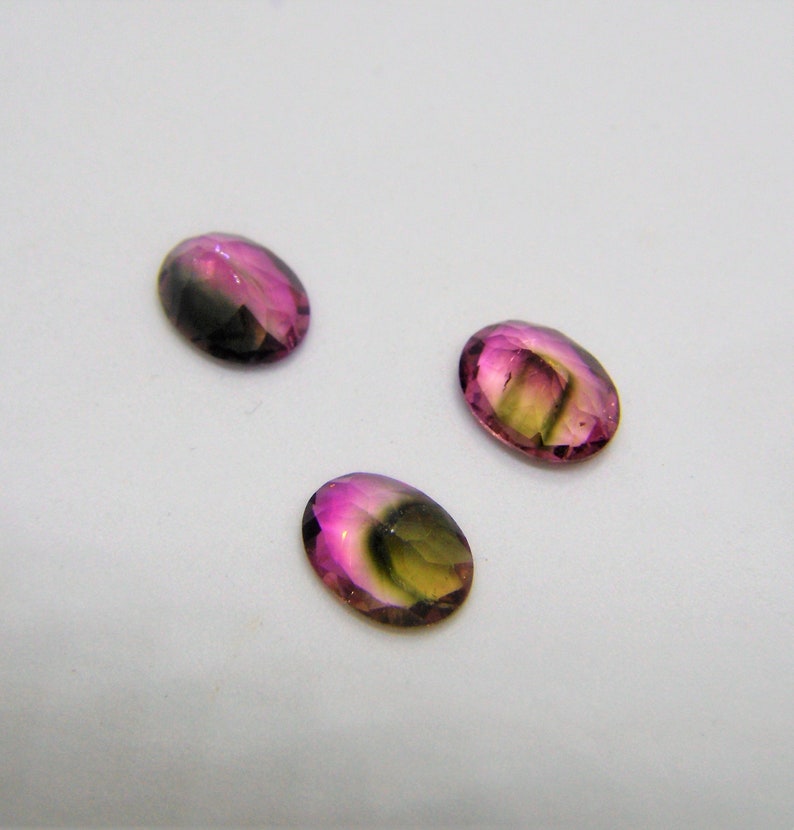 Natural Watermelon Bi-Color Tourmaline 3 Pc Set 3.25 ct