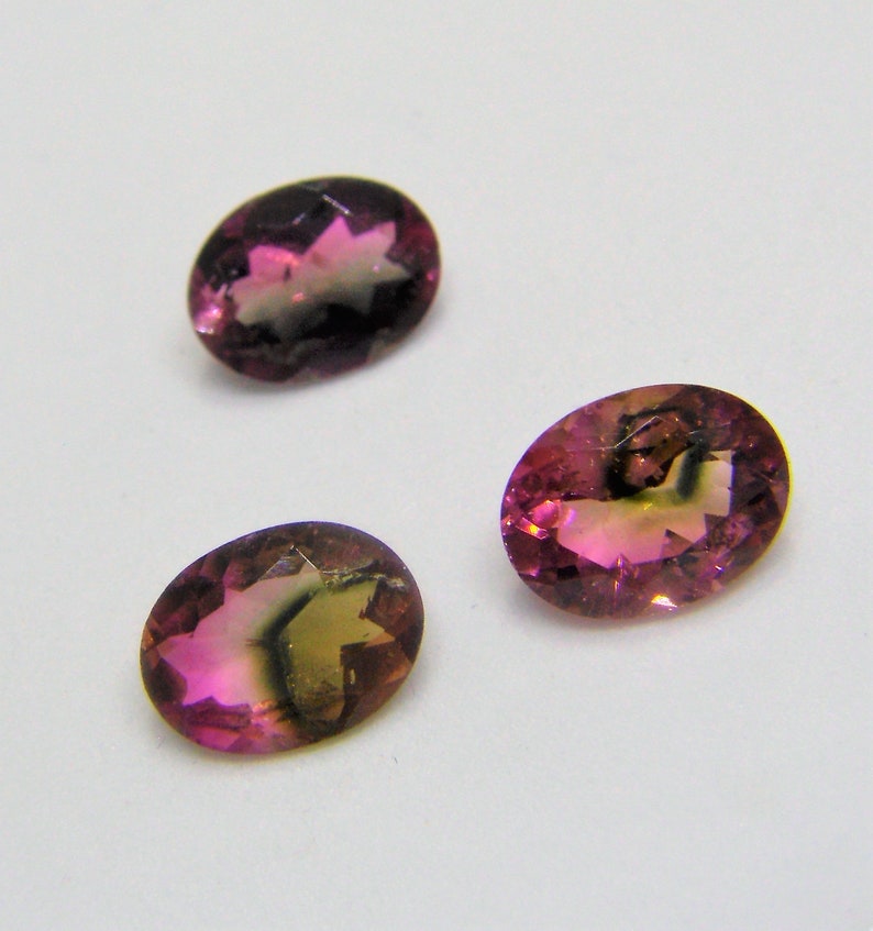 Natural Watermelon Bi-Color Tourmaline 3 Pc Set 3.25 ct