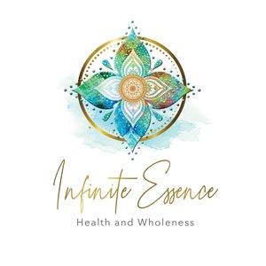 Logo de bien-être préfabriqué, logo de yoga, logo géométrique, logo spirituel, logo holistique, logo de méditation, logo Mandala, créations de logo personnalisées