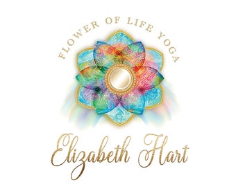 Flower of life Yoga, Energy healing, meditation, wellness, healing logo, chakra logo