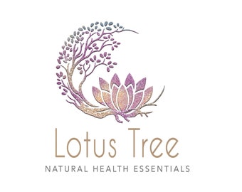 Lotus Tree, Natuur logo, Tree of life logo, Life coach logo, gezondheid