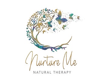 Transformation logo, Nature logo, Tree of life logo, Butterfly logo, Life coach logo
