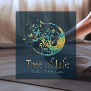 Wellness logo, spiritual logo, holistic logo, meditation logo, Butterfly logo, nature logo, life coach logo,