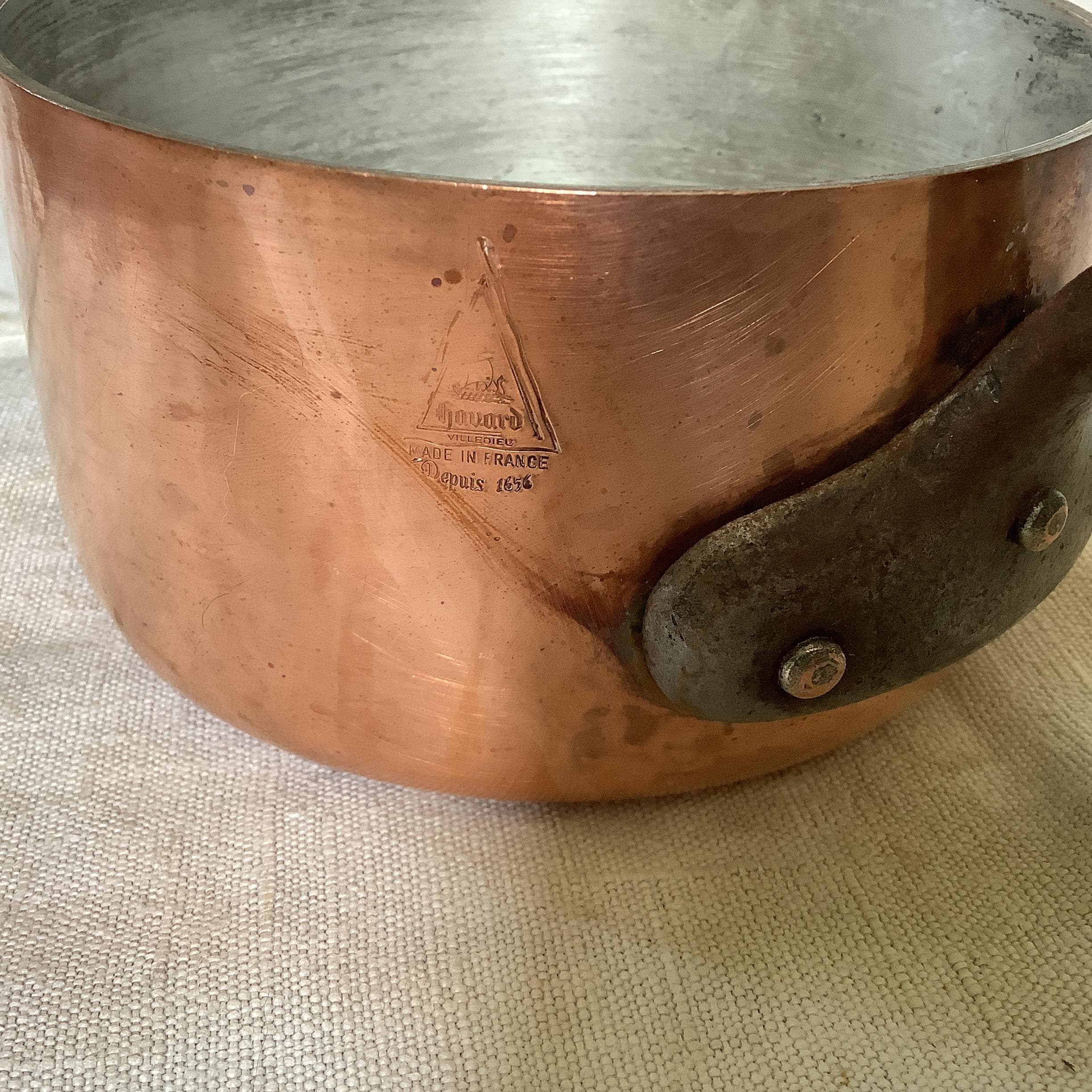 1940年代のヴィンテージ銅鍋：錫メッキの小さな調理器具 - Etsy 日本