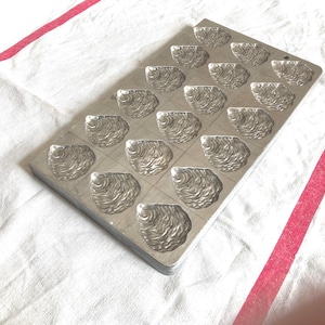 Vintage French Seashell Chocolate Mold: 1950s Patisserie Metal Candy Mould