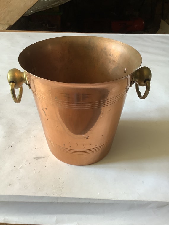 Vintage Copper Ice Bucket With Brass Handles Made in France Etsy