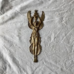 Antique French Ormolu Angel Hardware: Classical Furniture Embellishment