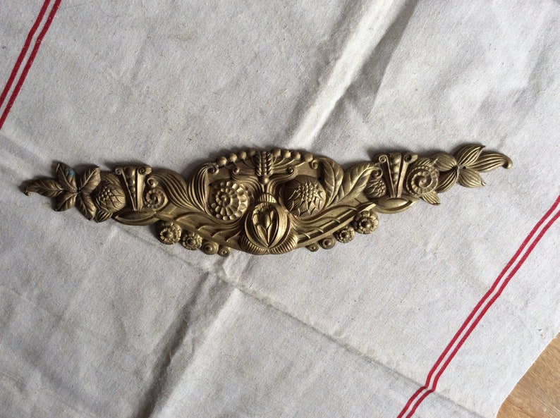 Antique French Art Nouveau Ormolu Brass Decorative Vintage Etsy