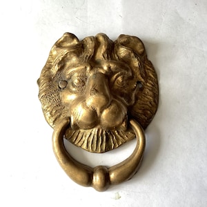Antique Bronze Door knocker Lion Head - 1940s French Ormolu