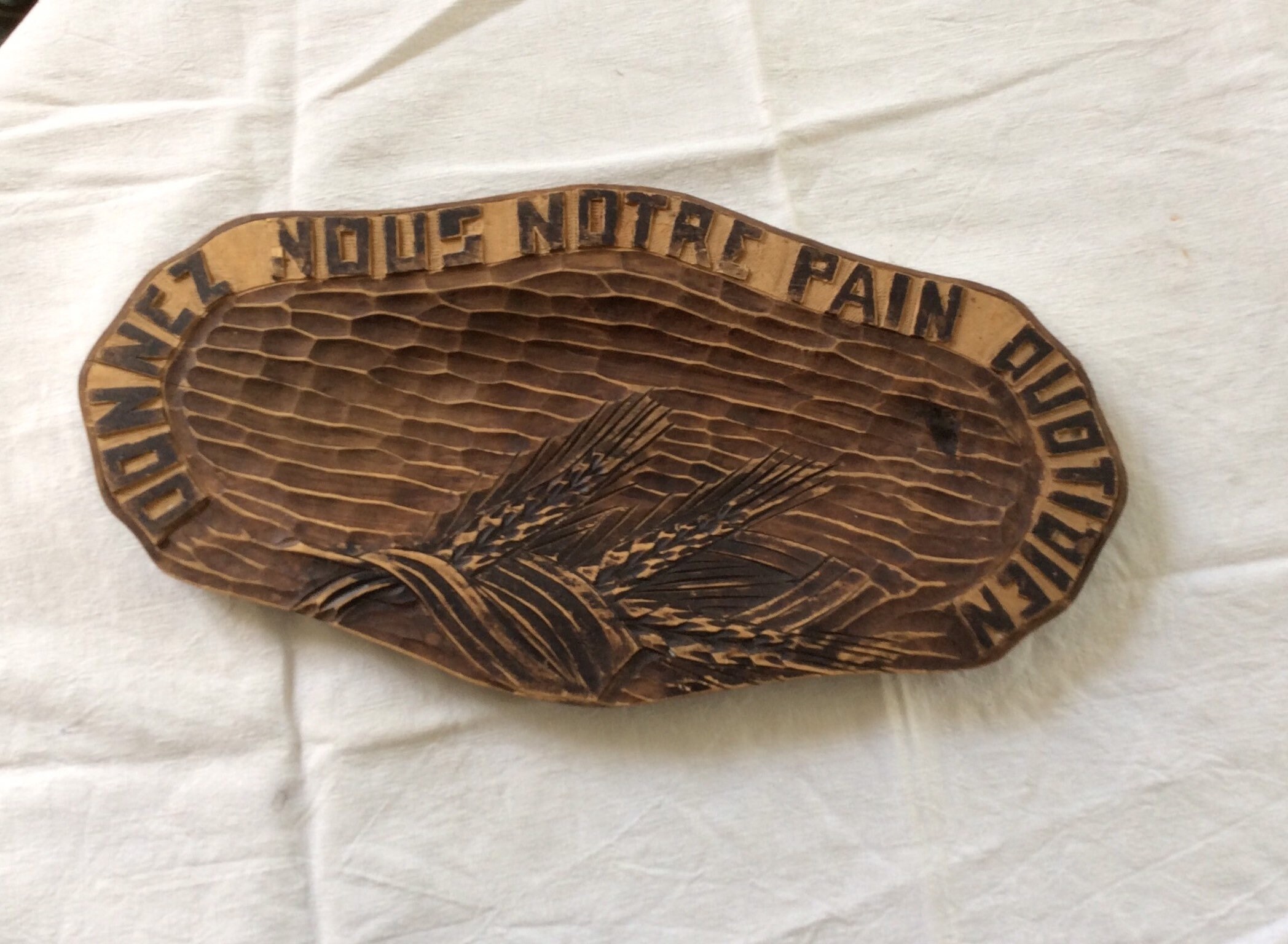 Plateau de Planche à Pain Bois Vintage Des Années 1940 Made in France