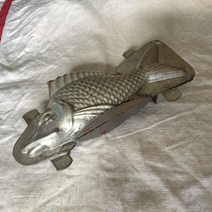 Antique French Fish Chocolate Mold - 1920s Metal Cast L’Etang