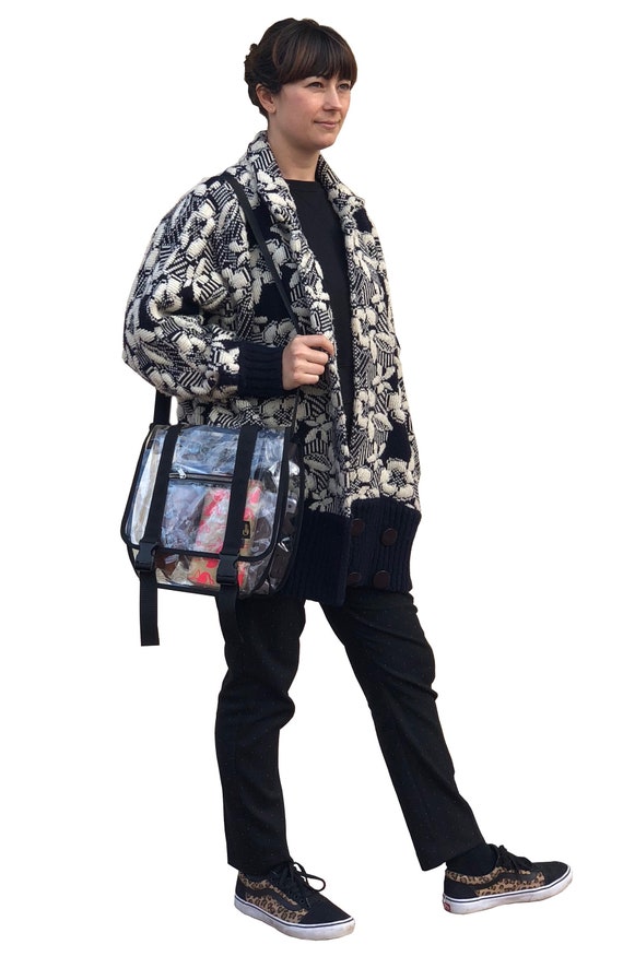 Clear Crossbody Bag: Stadium Approved Shoulder Bag, Black Trim