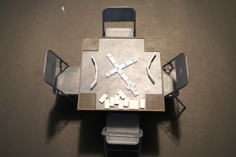 Miniature Domino Table Chairs Set