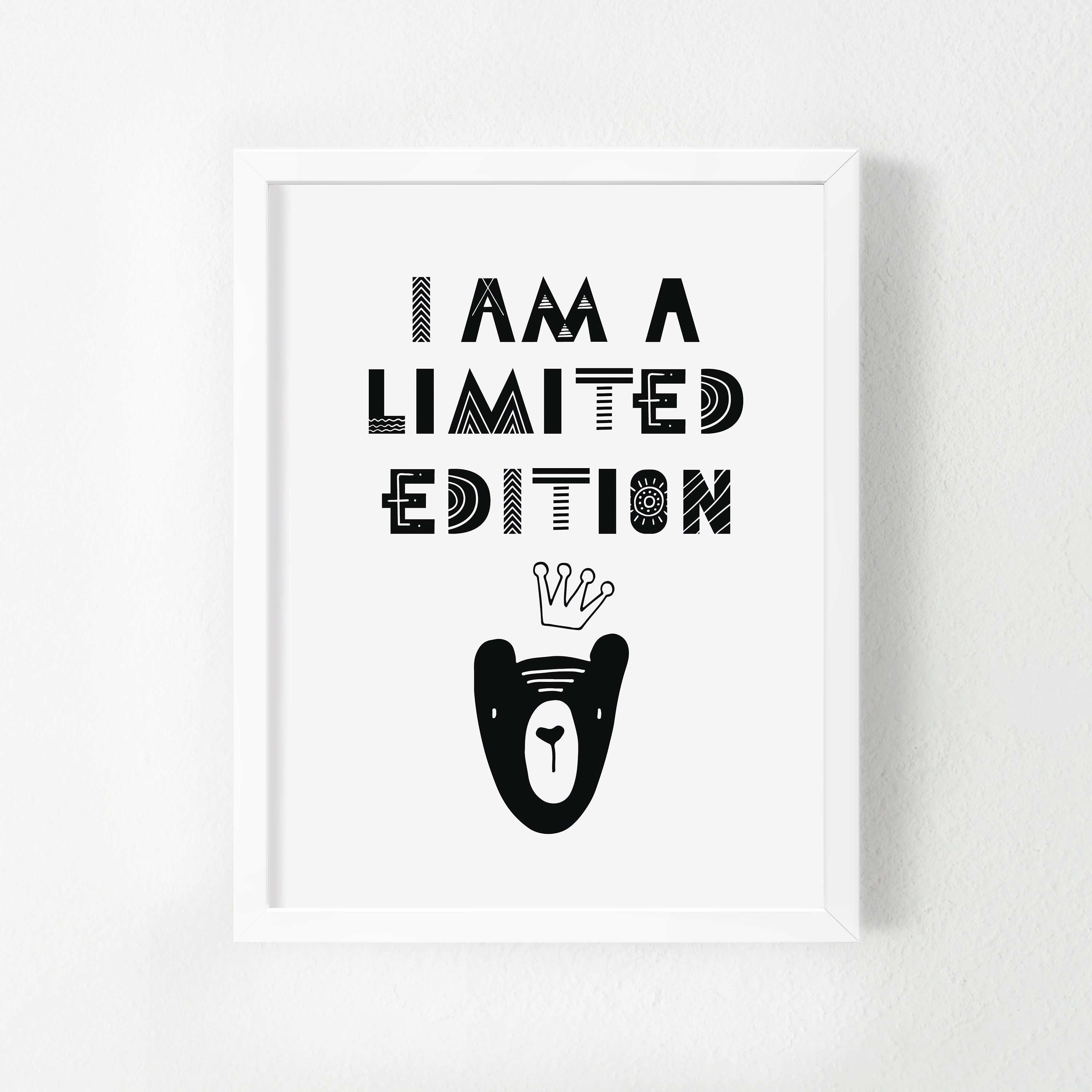 I Am Limited Edition Print Kids Print PRINTABLE Art Nursery - Etsy