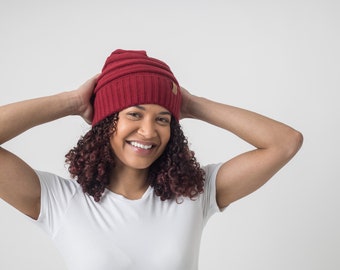 Red Satin Lined Slouch Hat