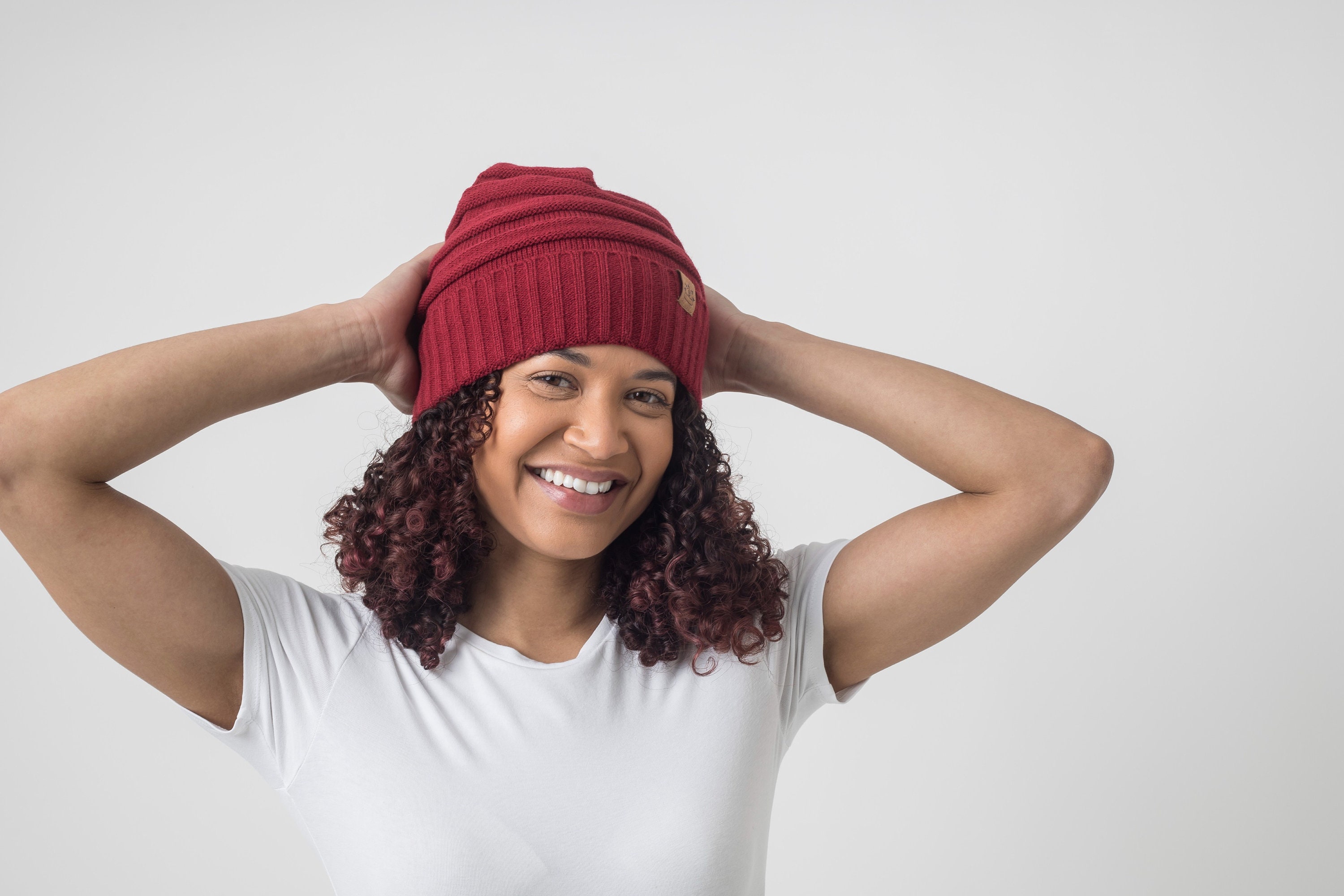 Red Satin Lined Slouch Hat