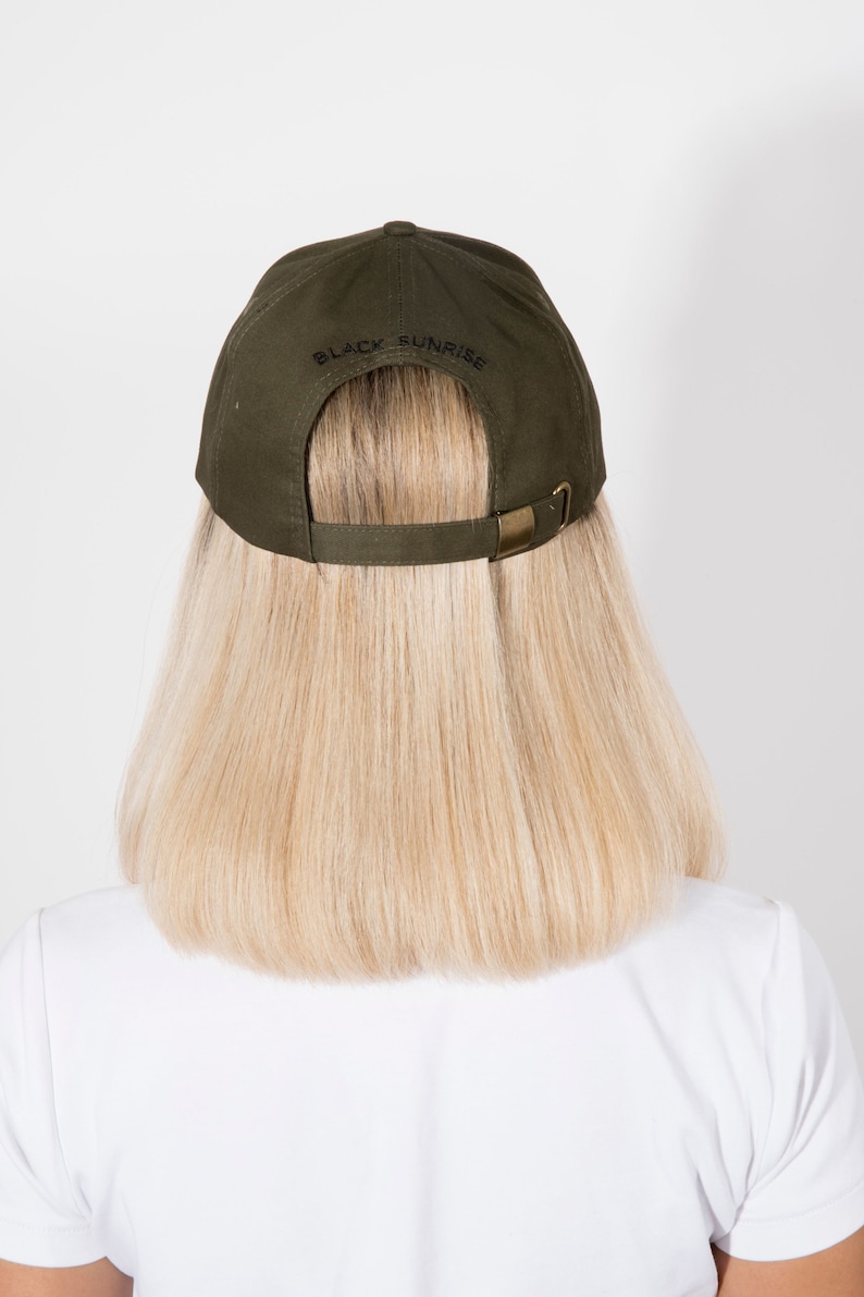 Khaki Satin Lined Baseball Cap for Curly Hair half Cap Also Etsy UK