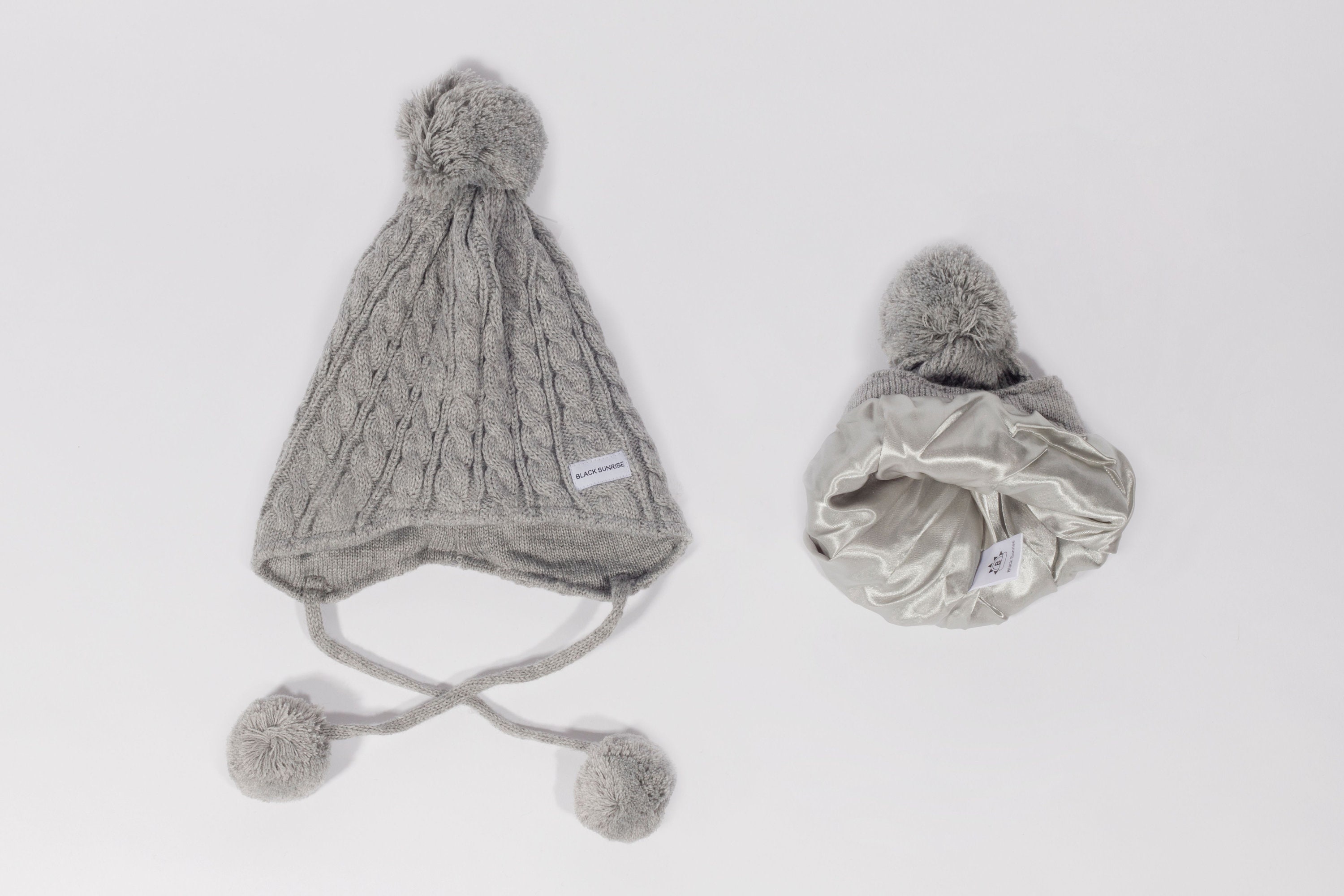 Ear Loving Satin Lined Beanie in Grey - Child 2-5 Years