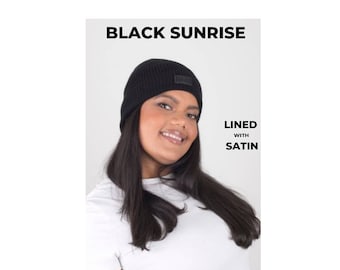 Absolute Midnight Black  Satin Lined hat
