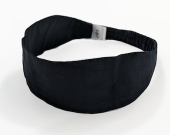 Black Satin Lined headband