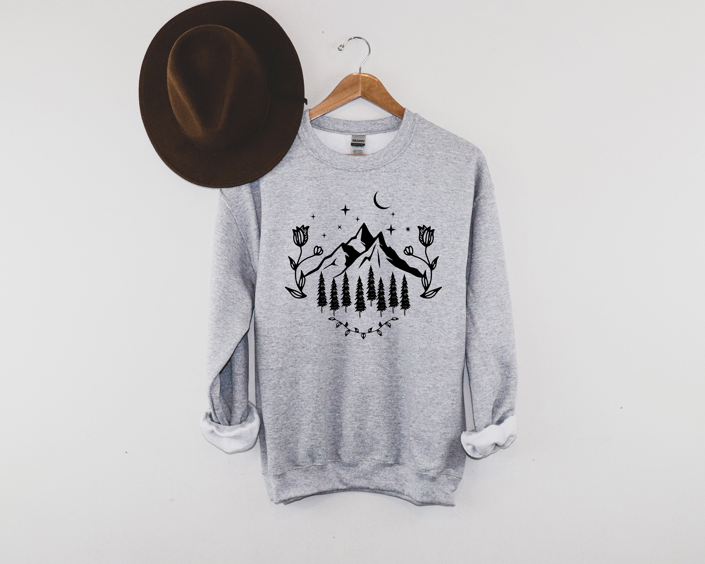 mountain scene sweatshirt