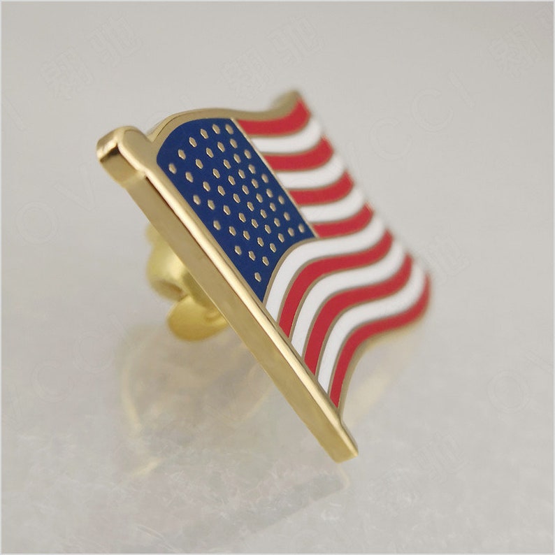 100 Custom American Flag Lapel Pins Bulk Wholesale USA Country Etsy