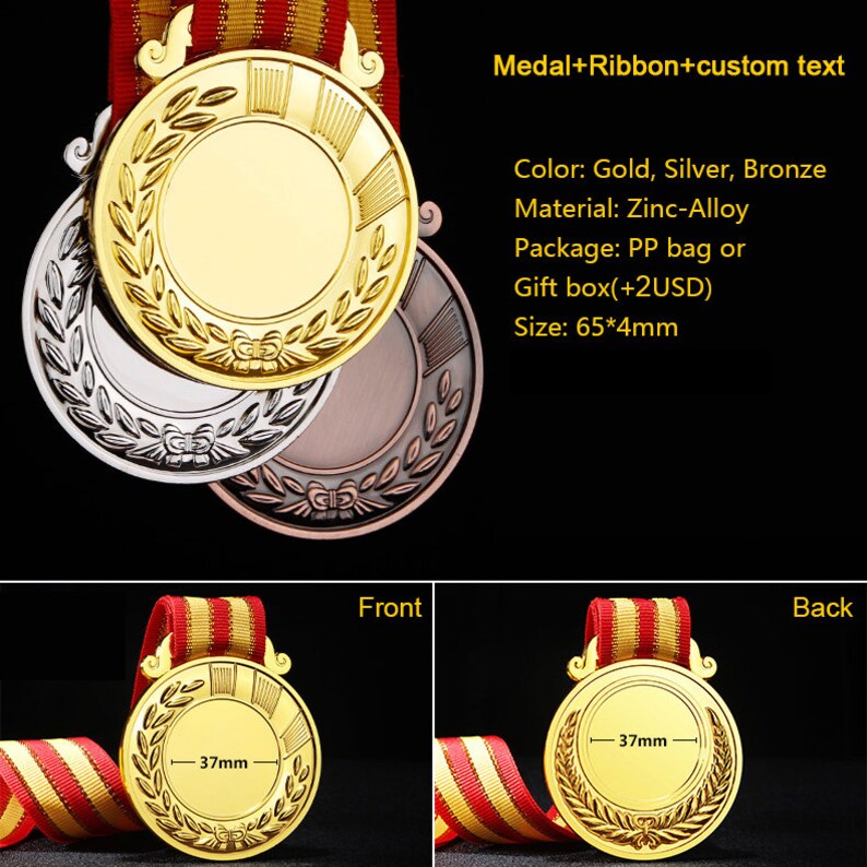Cheap Custom Race Medals Gold Silver Bronze Sports Medals With Etsy