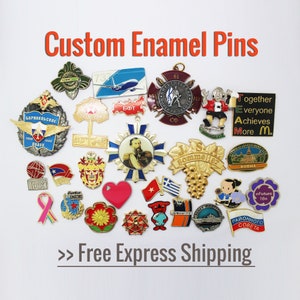 100 Custom Enamel Pins Badges, Soft & Hard Lapel Pins Manufacturer