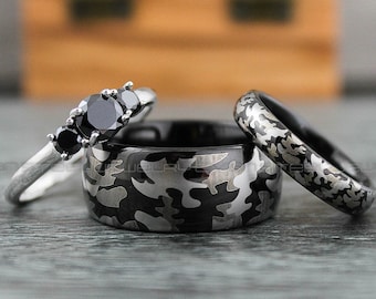 Anneaux de camouflage, Alliances camouflage, Alliances camouflage, Bagues militaires, Bagues militaires, Bijoux militaires, Bijoux camouflage, Alliances camouflage