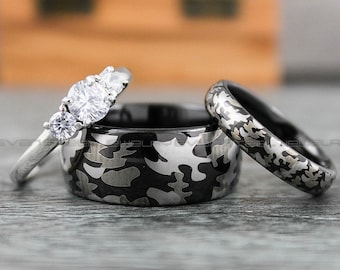 Anneaux de camouflage, Alliances camouflage, Alliances camouflage, Bagues militaires, Bagues militaires, Bijoux militaires, Bijoux camouflage, Alliances camouflage